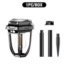 PACK de 4 Faroles Solares 2 en 1 con Estaca de 50 Cm